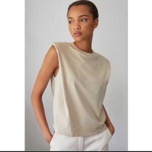 (25) Aritzia Babaton Shoulder Pad Tank